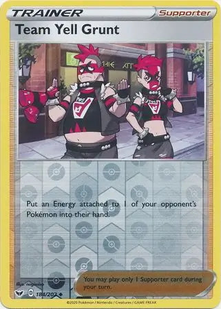 Sword & Shield Team Yell Grunt #184/202 reverse holo